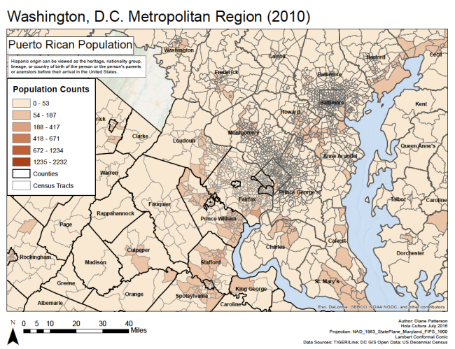 Where Puerto Ricans live in Greater D.C.